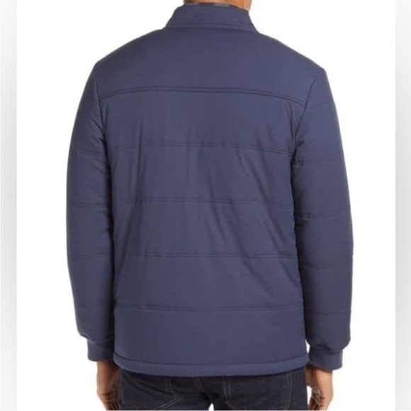 TravisMathew Interlude Puffer Golf Jacket Mens Navy Blue Full Zip Stretch M NEW - Picture 3 of 16